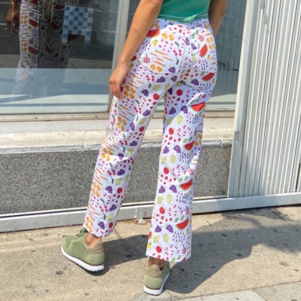 Lisa Says Gah Farmers Market Print Wide Leg Robyn Jeans - Picture 6 of 13